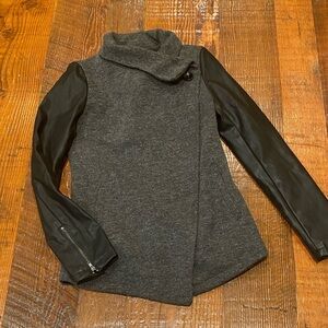FABLETICS Milano wrap jacket, faux leather with zippers on sleeve! Size XS